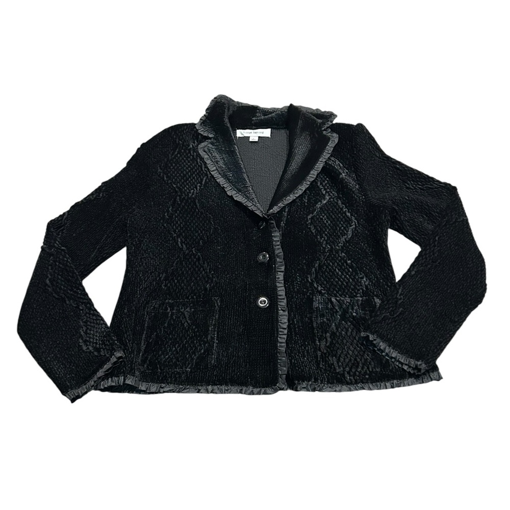 3/$15 HARVE BENARD velvety black jacket